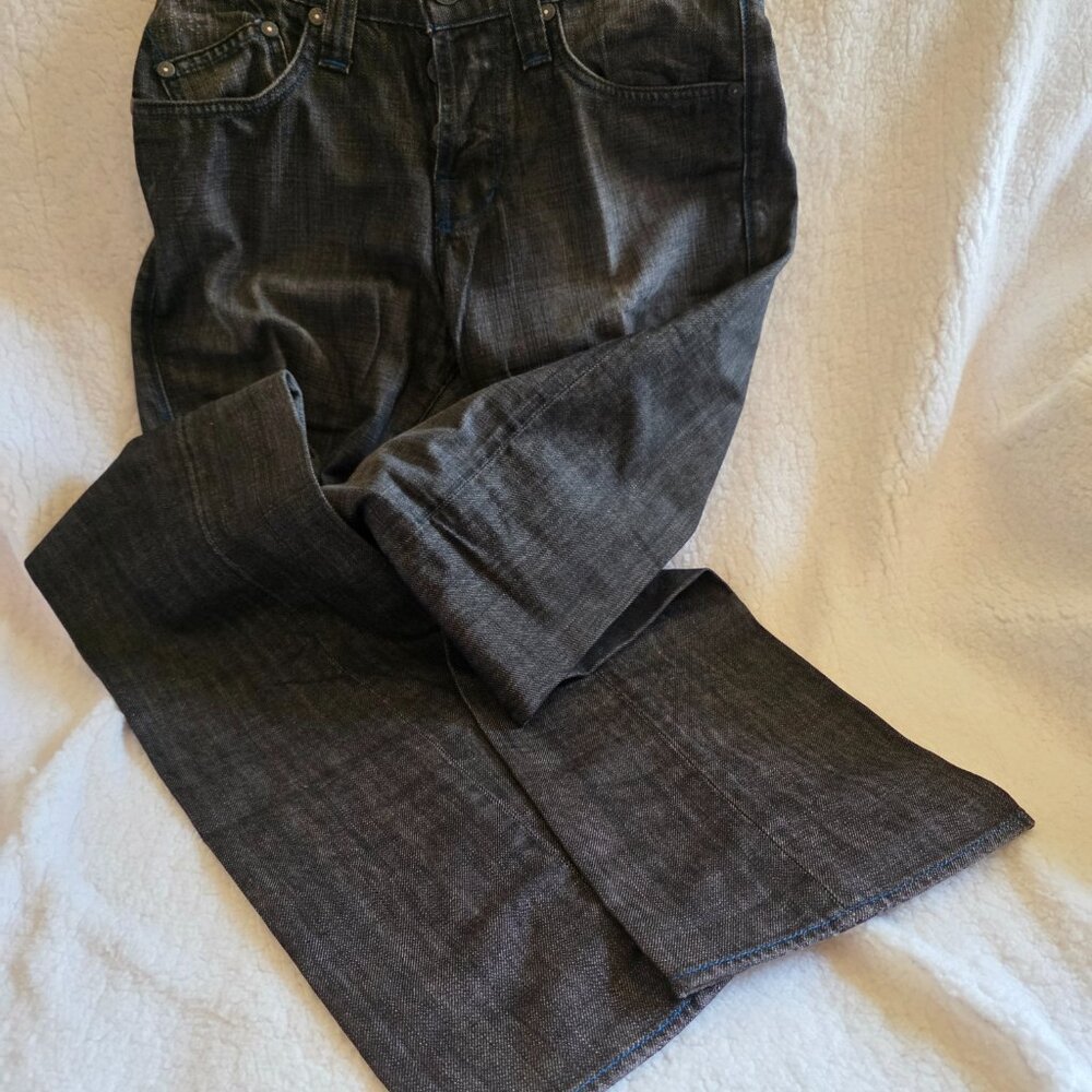Rock & Republic Blue Skull Logo Jeans 31x34